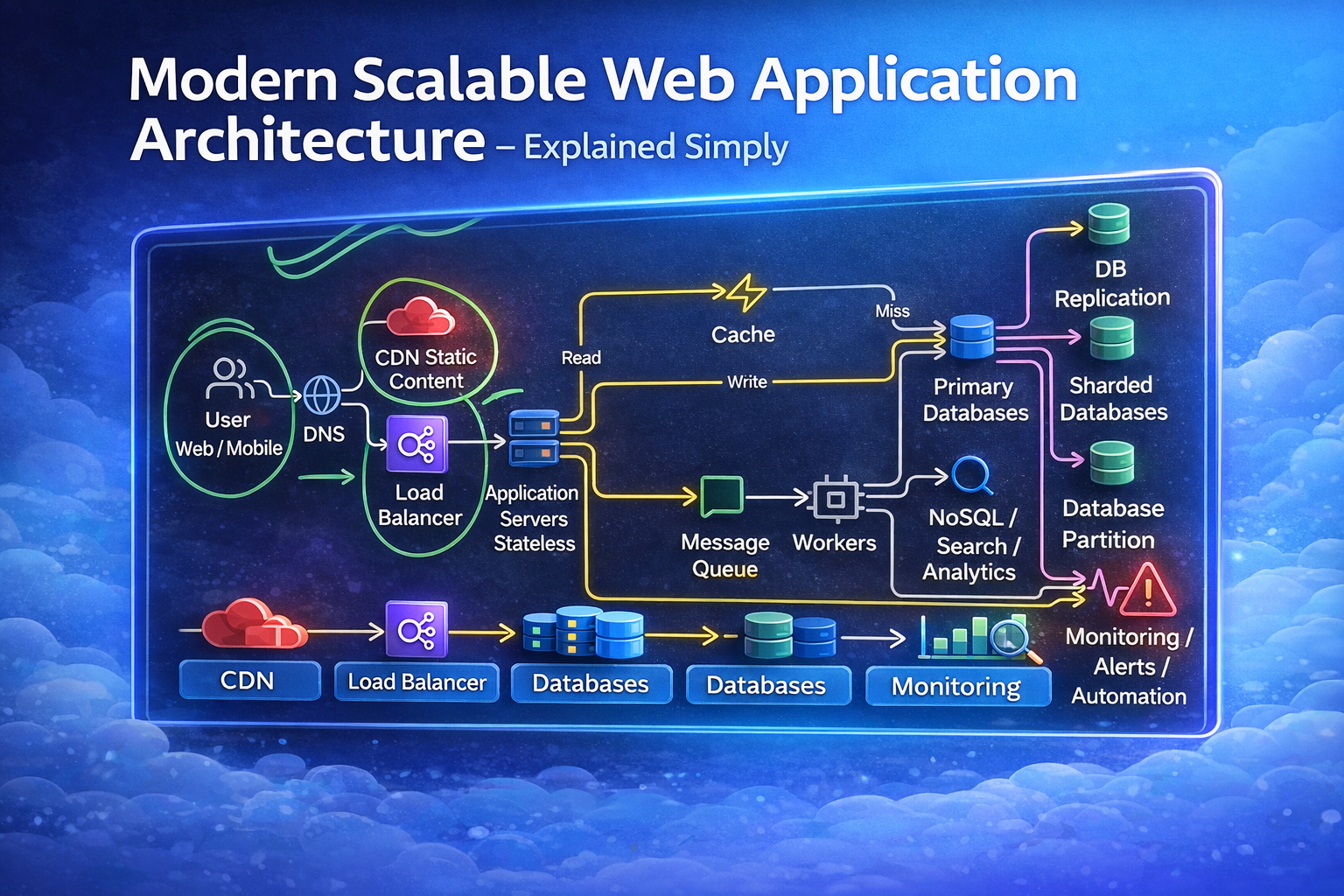 Modern Scalable Web Application Architecture — Explained Simply | Ankit ...